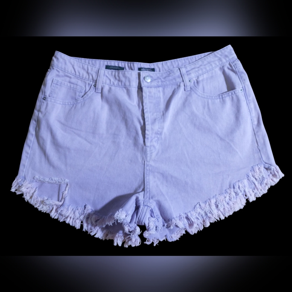 Wild Fable Purple Highest Rise Distressed Denim Shorts